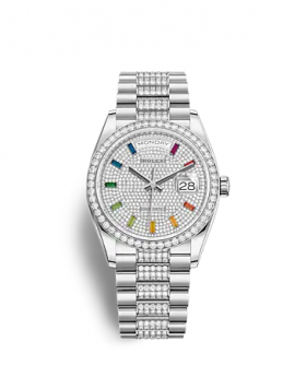 DAY-DATE 36 Oyster, 36 Mm, White Gold And Diamonds