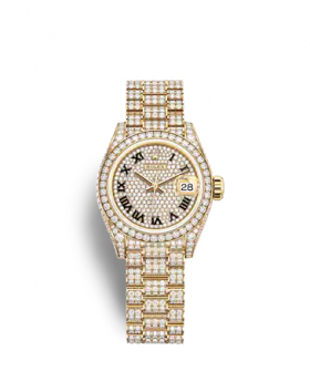 LADY-DATEJUST New Model 2021 Oyster, 28 Mm, Yellow Gold And Diamonds